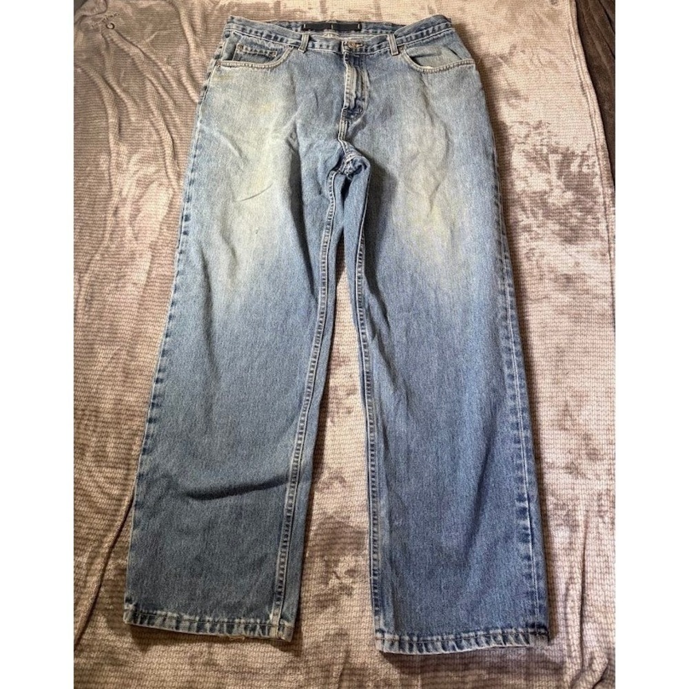 Vintage Nautica Relaxed Fit Jeans Mens 38x32 Light Wash Denim Wide Y2K USA.